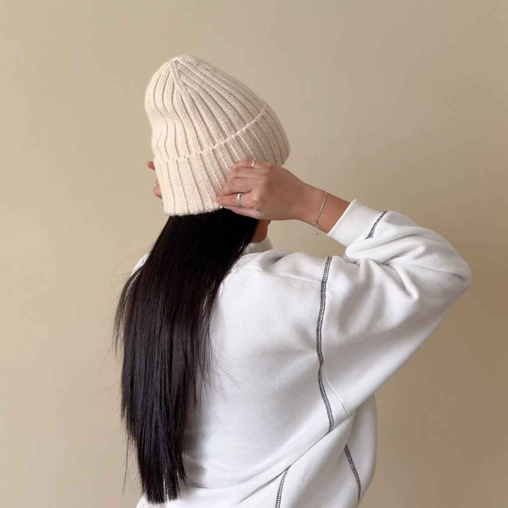 Cashmere Beanie Silk Beanie Liner Satin Lined Cashmere Beanie